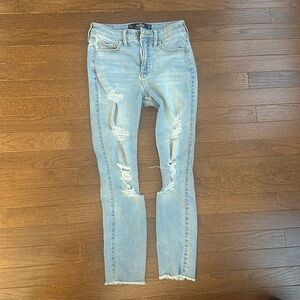 Hollister women’s high-rise crop super skinny, soft stretch jeans sz 1S